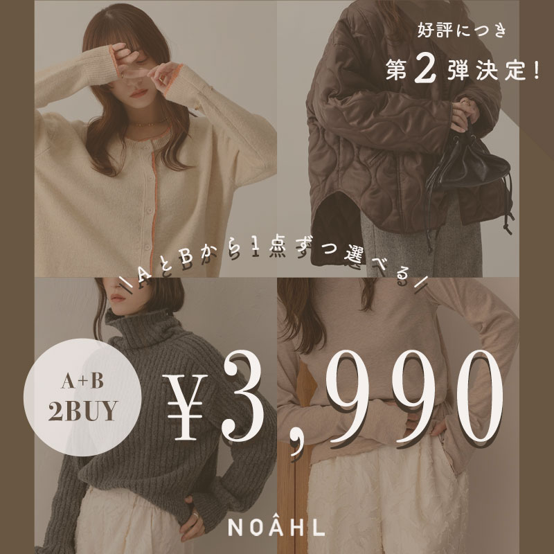 対象アイテム2点で3,990円