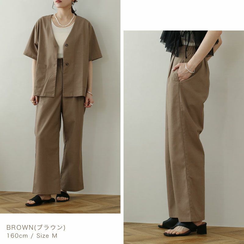 NOANOA パンツ 股ずれ軽減ストレッチツイルストレートパンツ レディス 大きい