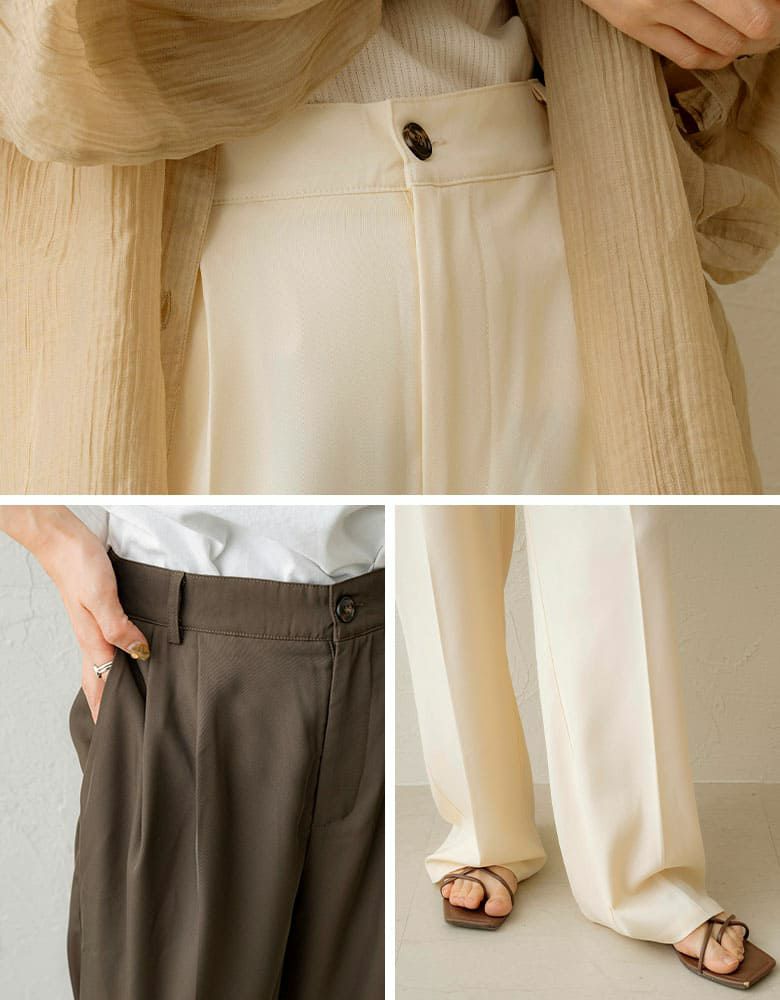 美品【LEONARD】イエロー パンツ L パステルカラー ストレート シンプル カラーストレートパンツ | NOAHL(ノアル)公式通販