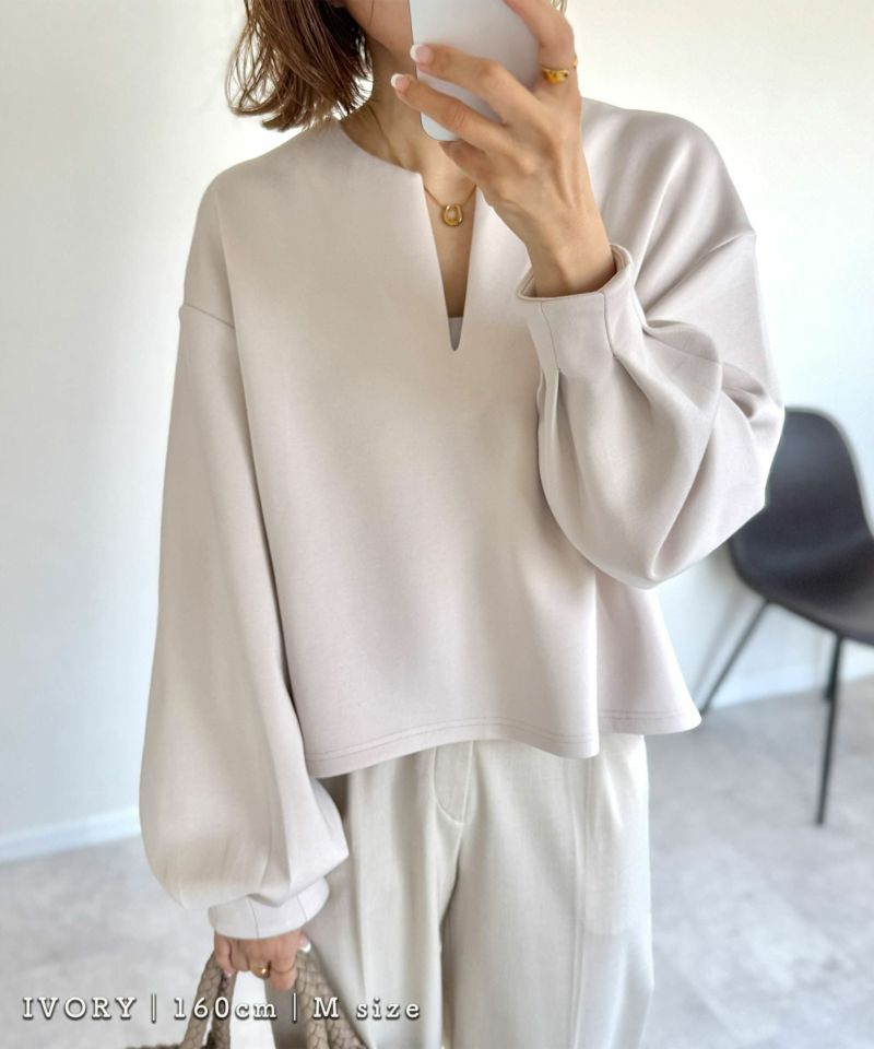 キーネックダンボールニットトップス《accoさんコラボ》 | NOAHL