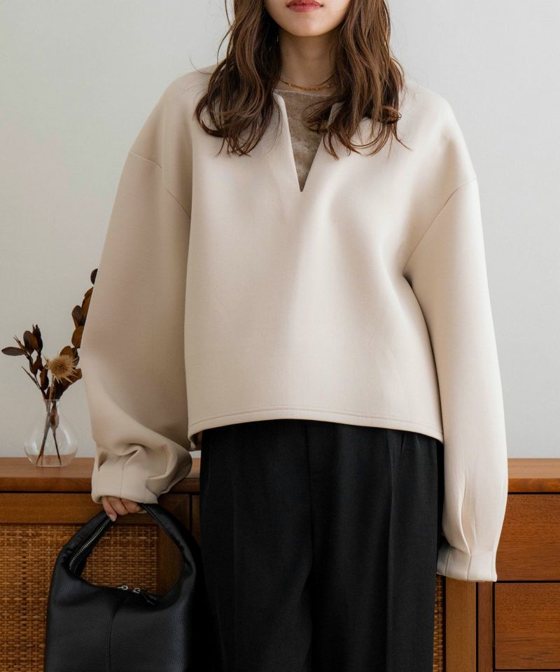 キーネックダンボールニットトップス《accoさんコラボ》 | NOAHL