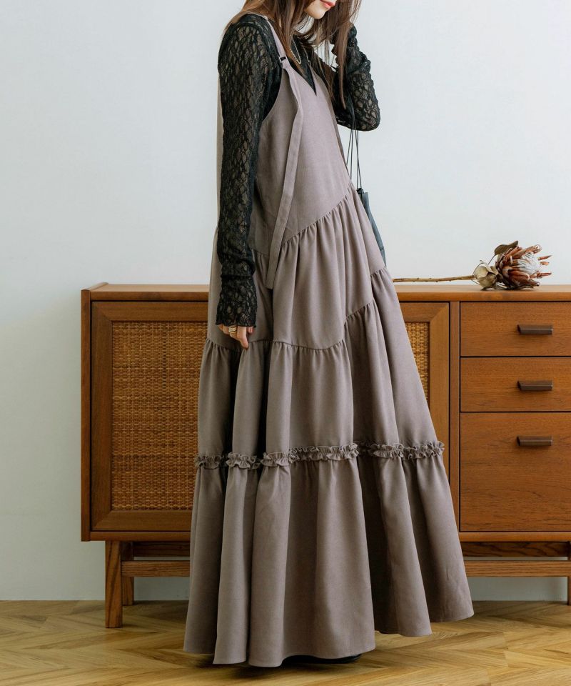 未使用　セット売り　アシメティアードキャミワンピース&ジレ※最終価格 アシンメトリーティアードキャミワンピース | NOAHL(ノアル)公式通販