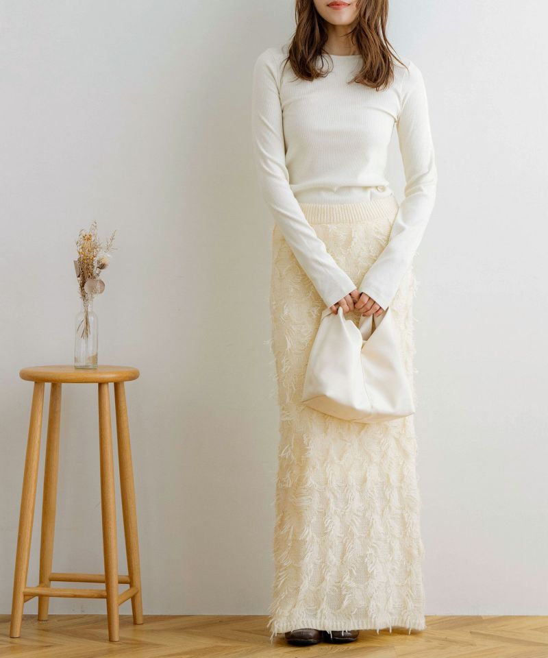 noaLu ☆タイトスカート＆ニット フリンジニットタイトスカート