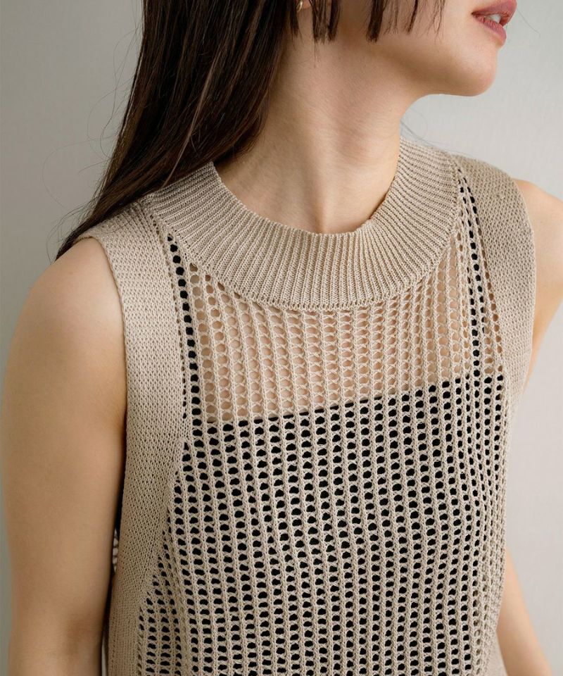 クロノス　メッシュノースリーブトップス クロノスメッシュノースリーブ CRONOS Mesh back sleeveless