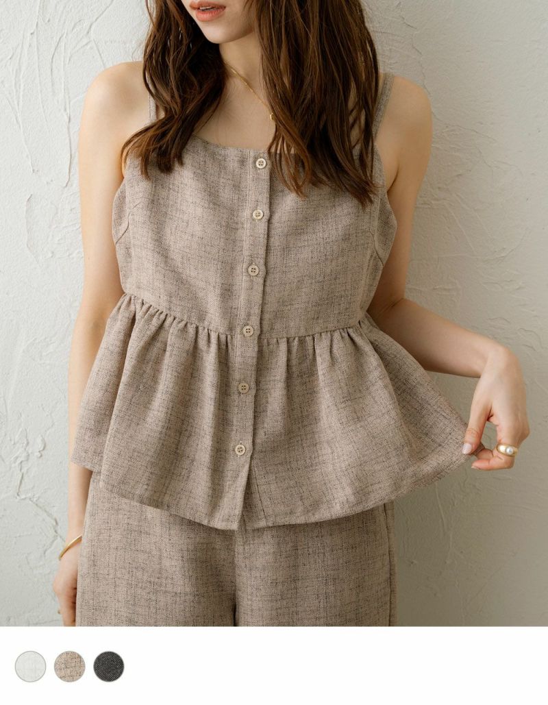 新品 MIESROHE 24SS リネンライク ビスチェ