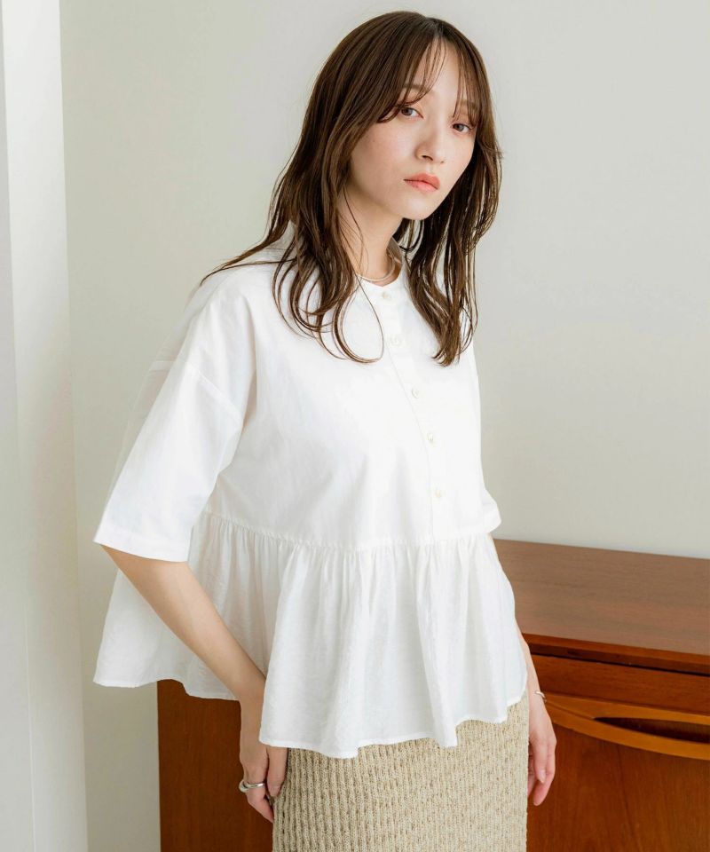 現行品✨美品　SONO Mumダブルクロス　ペプラムギャザーブラウス　ペプラム ペプラム ギャザーブラウス ＜A DAY IN THE LIFE＞