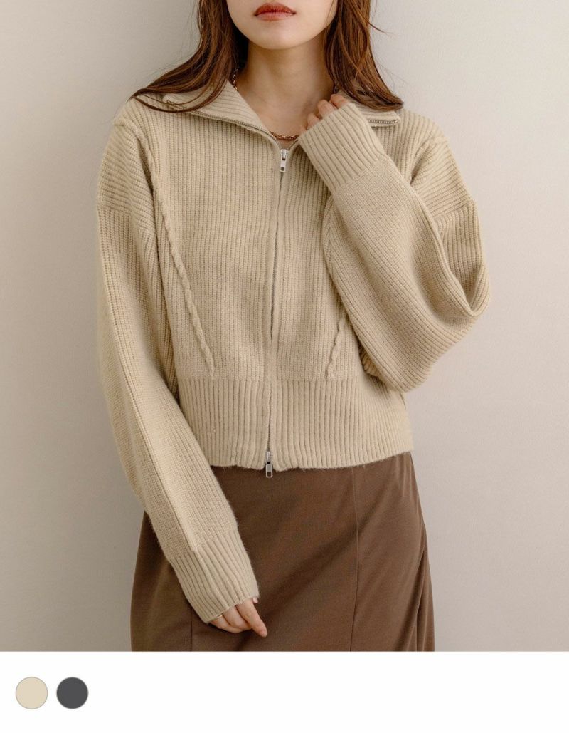 ダブルジップデザインニットプルオーバー | NOAHL(ノアル)公式通販